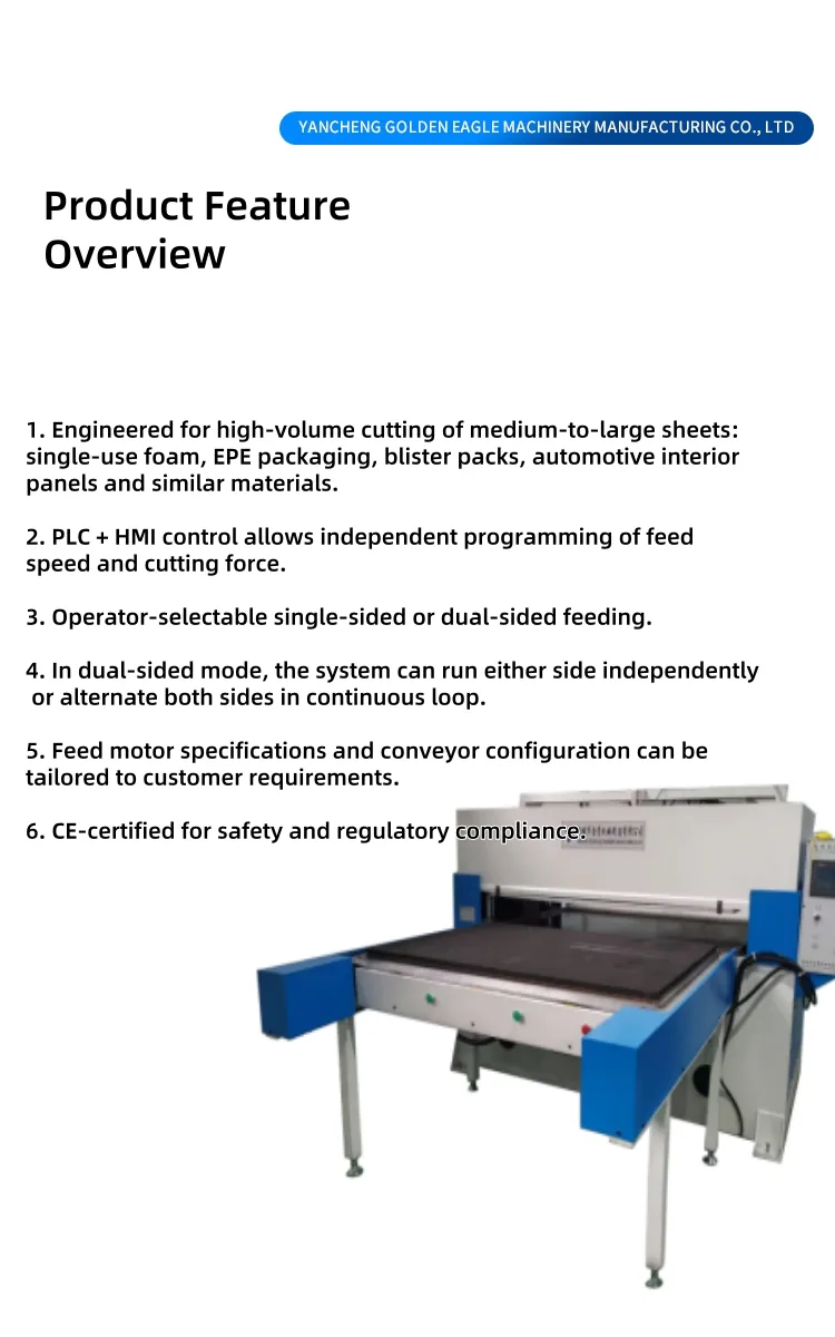 Automatic Carpet Cutting Machine 100 Ton Belt Type - Product Detail