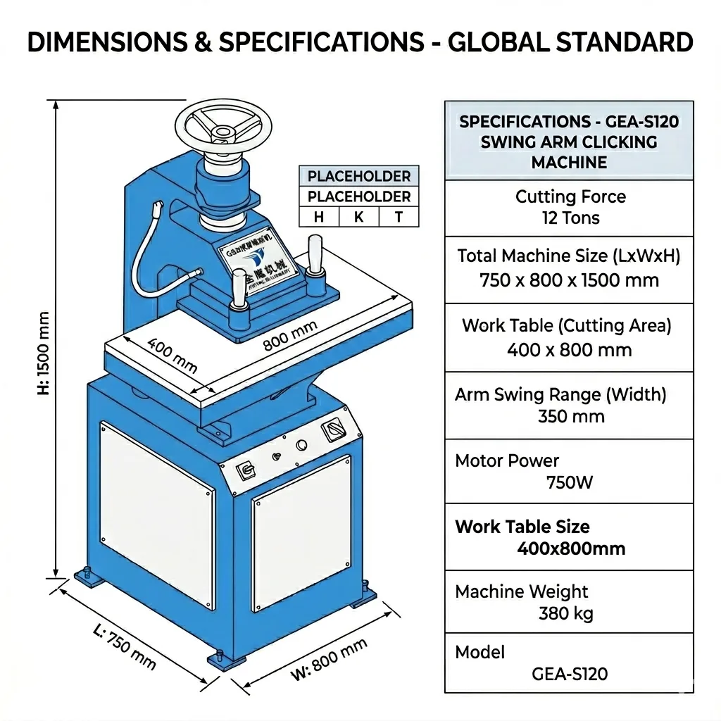 Manual Hydraulic Swing Arm Die Cutting Machine 12 Ton - Product Detail