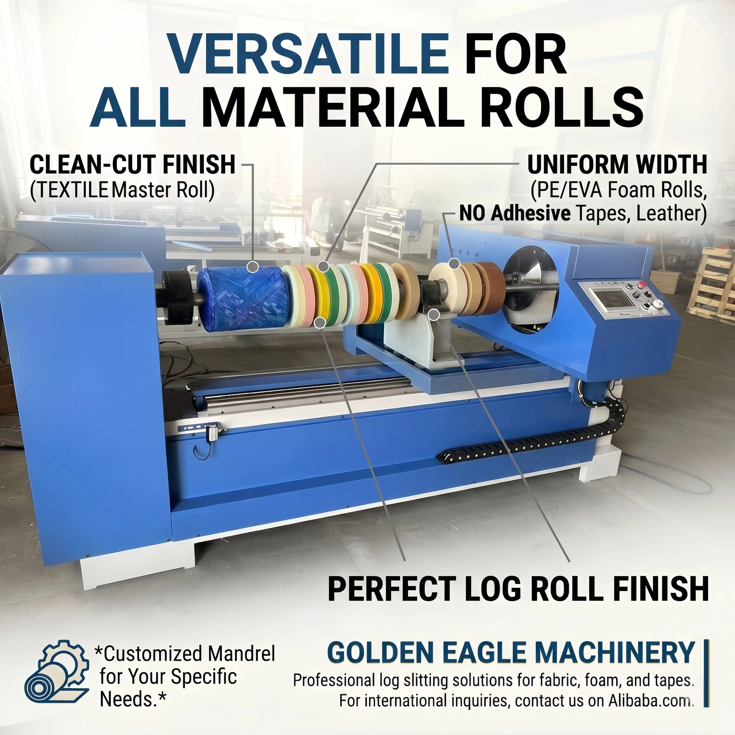 Cloth Slitting Machine 1800mm (GEA-V1800) - Product Detail