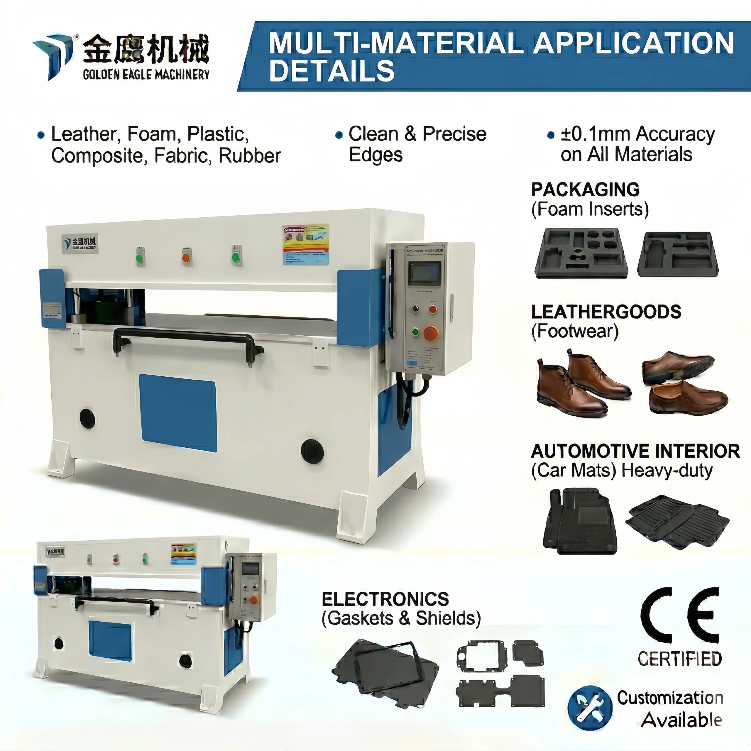 Travelling Head Die Cutting Machine 40 Ton (GEA-T400) - Product Detail