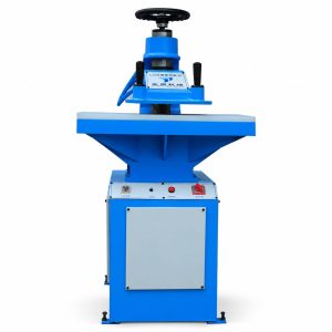 Blue swing arm hydraulic die cutting press