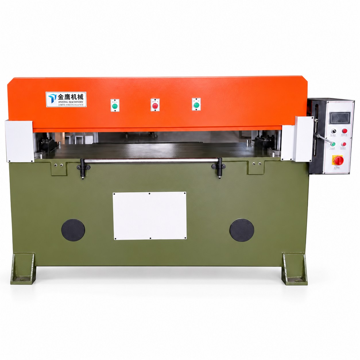 Four-column hydraulic cutting press, front view