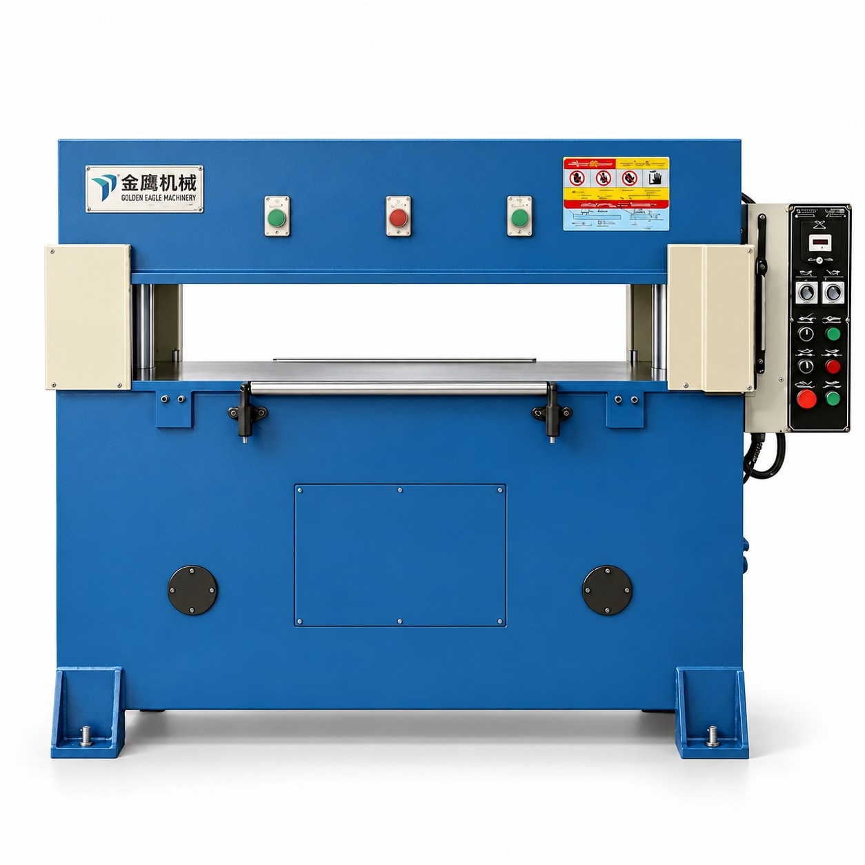 Blue four-column hydraulic die cutting press